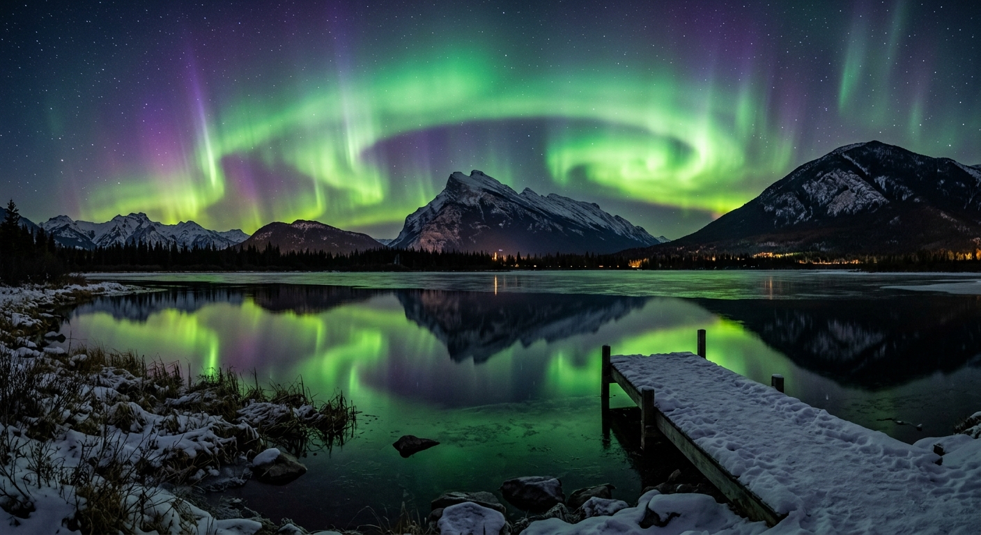 Seeing the Aurora Borealis in Banff