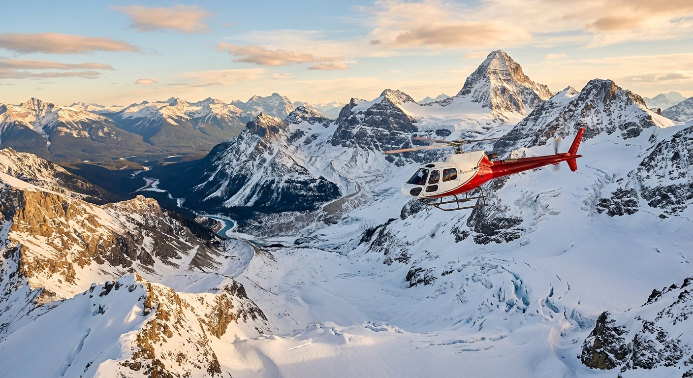 Helicopter Tours Over the Canadian Rockies